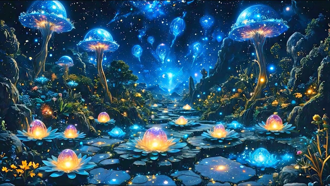Ethereal Cosmic Garden 🌟 Relaxing Space Ambience 3 Hours