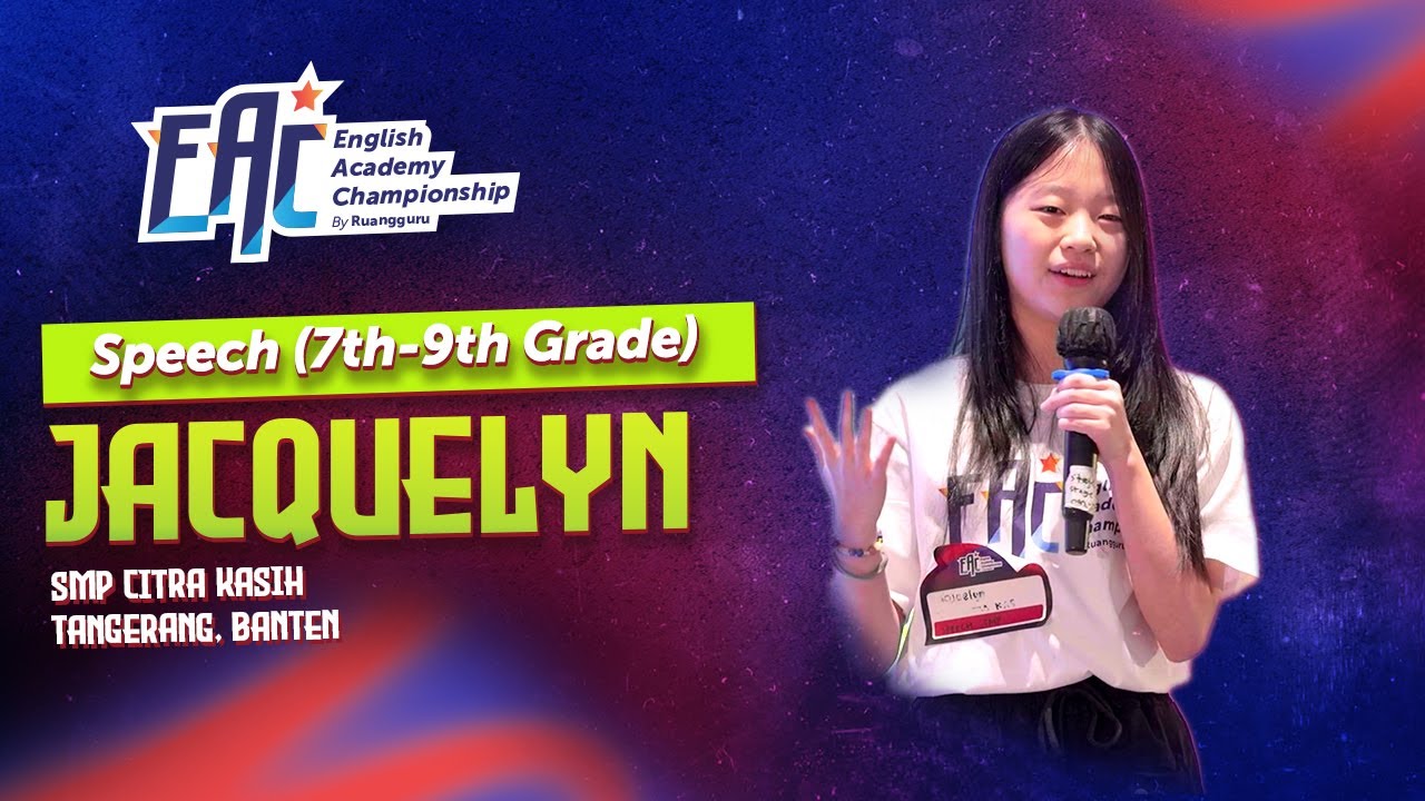 Jacquelyn (SMP Citra Kasih) - Second Winner of Speech SMP  English Academy Championship 2024