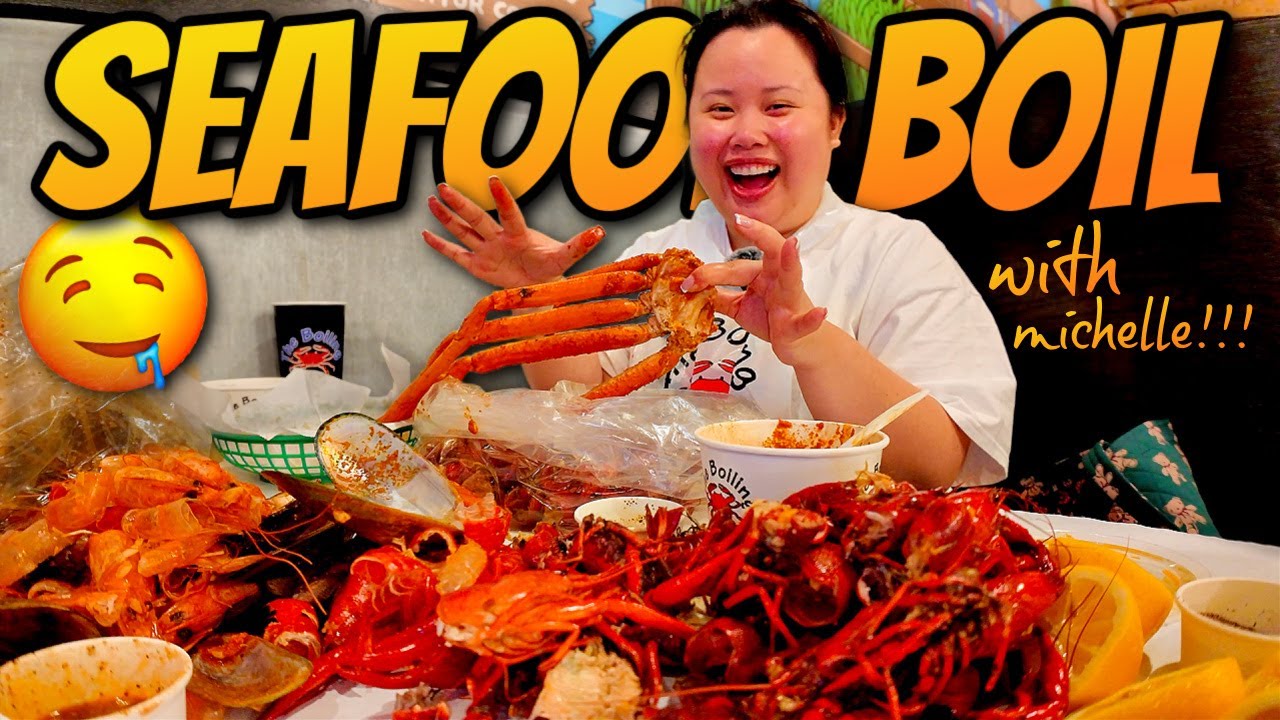 Giant King Crab Seafood Boil + Giant Shrimp + Crawfish + Snow Crab + Mussels Mukbang 먹방 Eating Show!