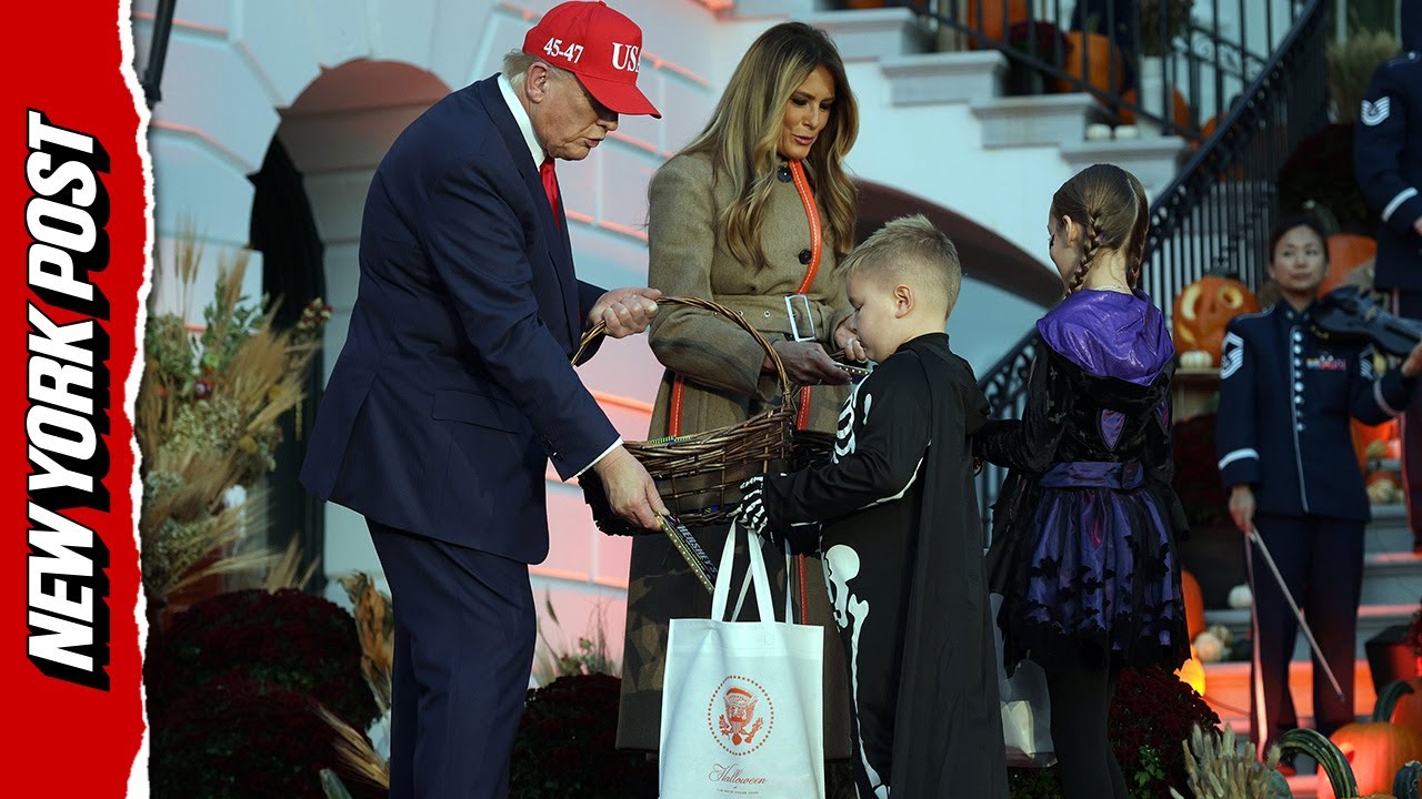 President Trump and the First Lady Host Trick-or-Treaters at the White House