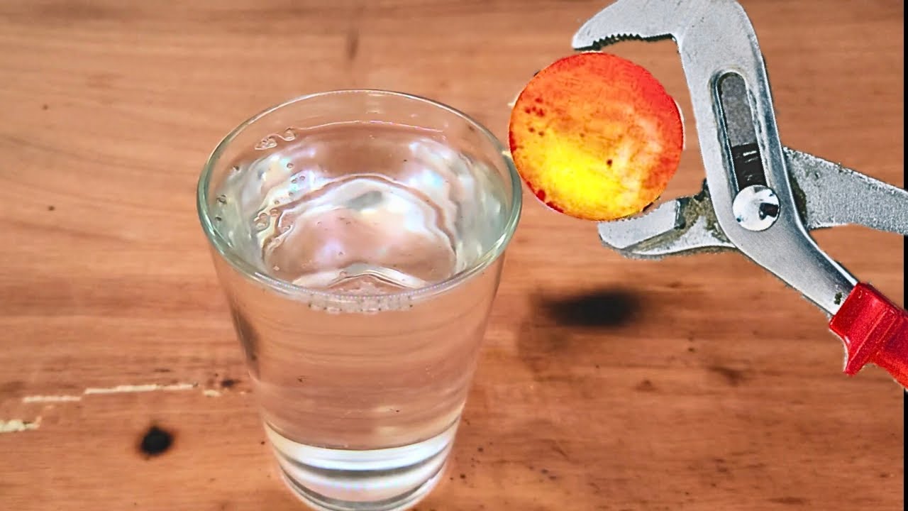 EXPERIMENT Glowing 1000 degree METAL BALL vs Water