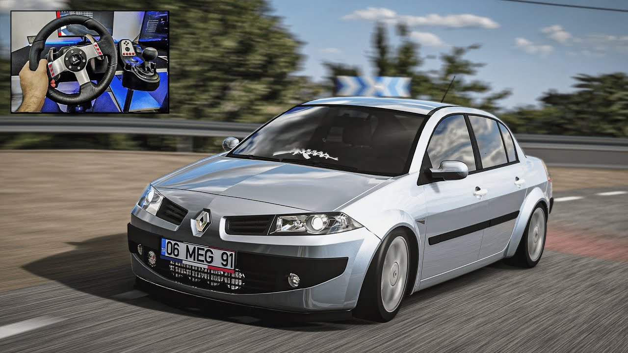 Derya Uluğ - Hep Sana Çıkıyor Bu Yollar Renault Megane 2 l Assetto Corsa Steering Wheel Gameplay