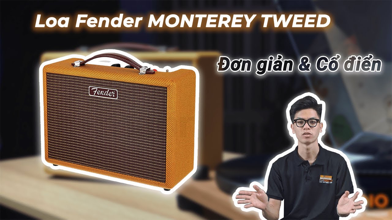 Loa Fender Monterey Tweed Công Suất 120W, Bluetooth 4.2 AtpX, Có Tay Xách (Cắm điện)