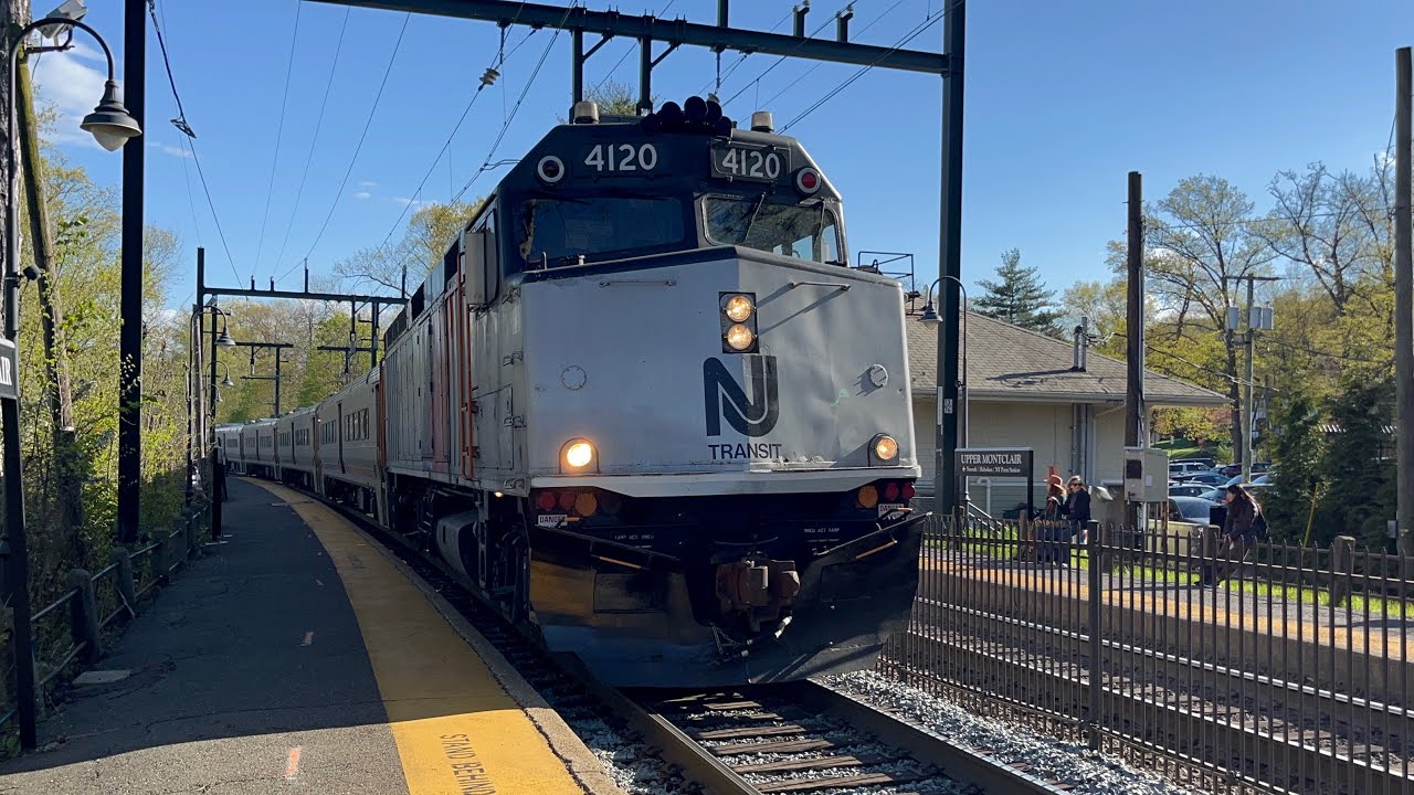 NJ Transit Montclair-Boonton Line Trains at Upper Montclair (4/24/24)