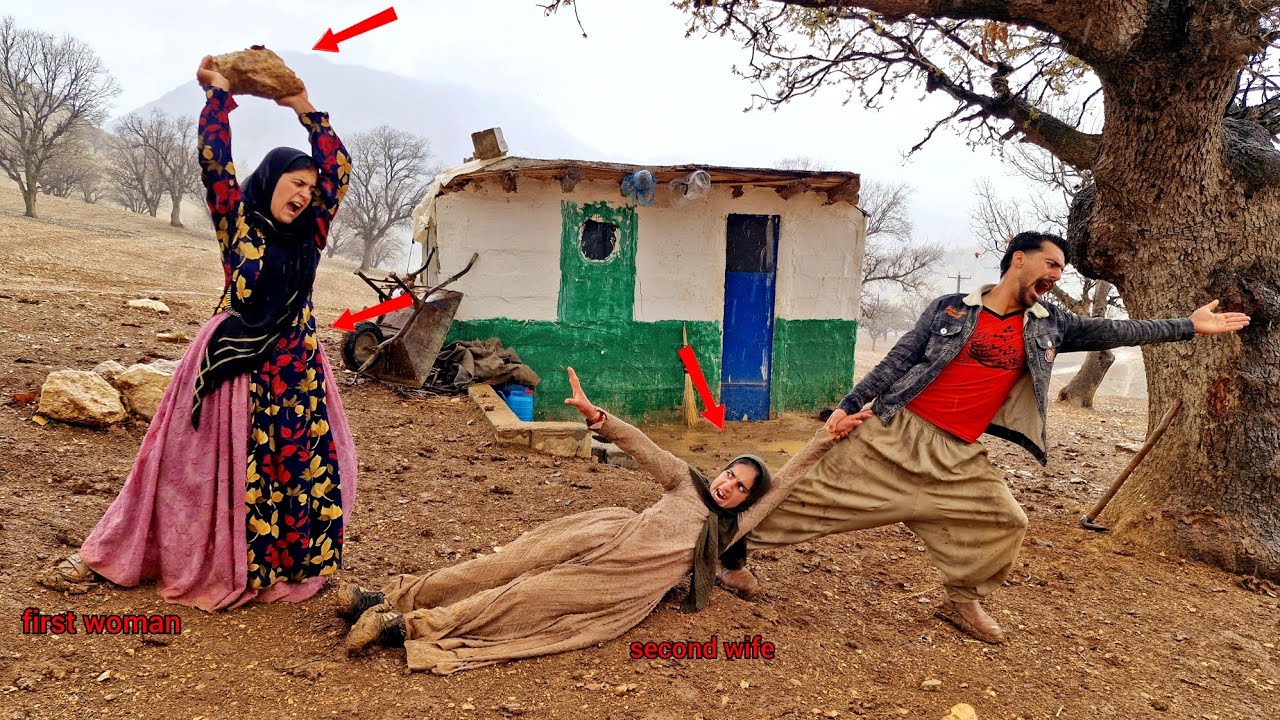The evil plans of the evil second wife to destroy the husband's love for his pregnant first wife