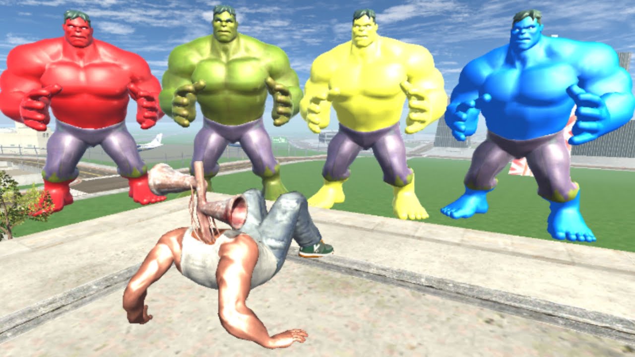 Franklin Siren Head Saving His House From Hulk Team - INDIAN BIKES DRIVING 3D