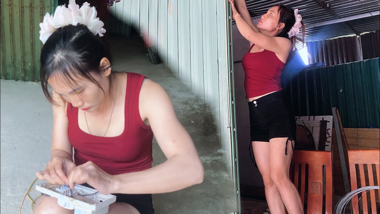 The girl renovated her house herself to make it more beautiful and pretty.