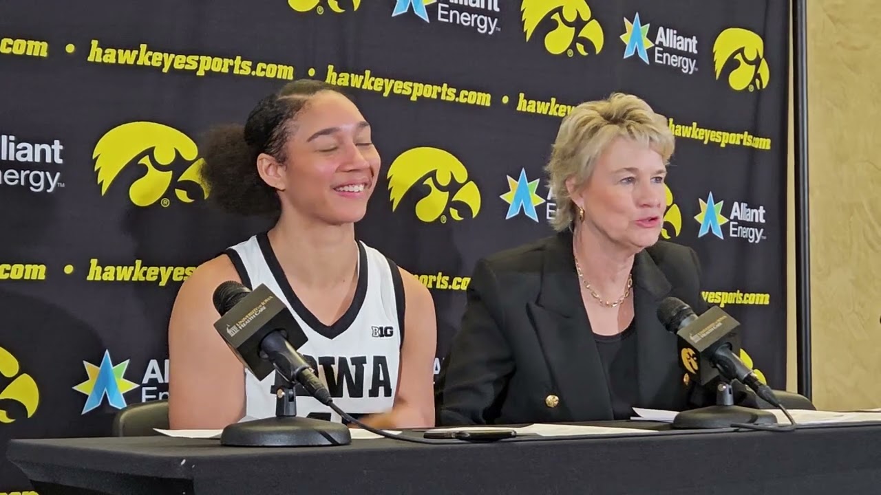 Lisa Bluder and Hannah Stuelke Post Ohio State