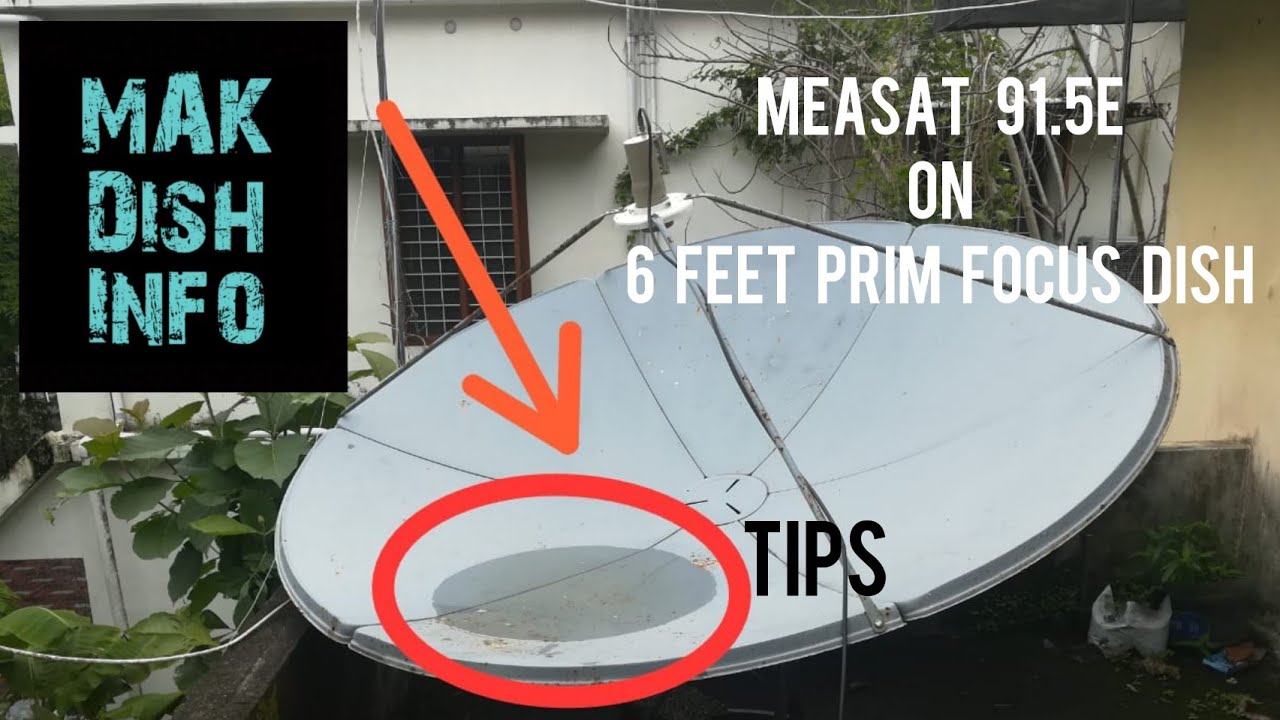 Measat 91.5E Tracking On 6 Feet Prim Focus Dish. Malayalam Video
