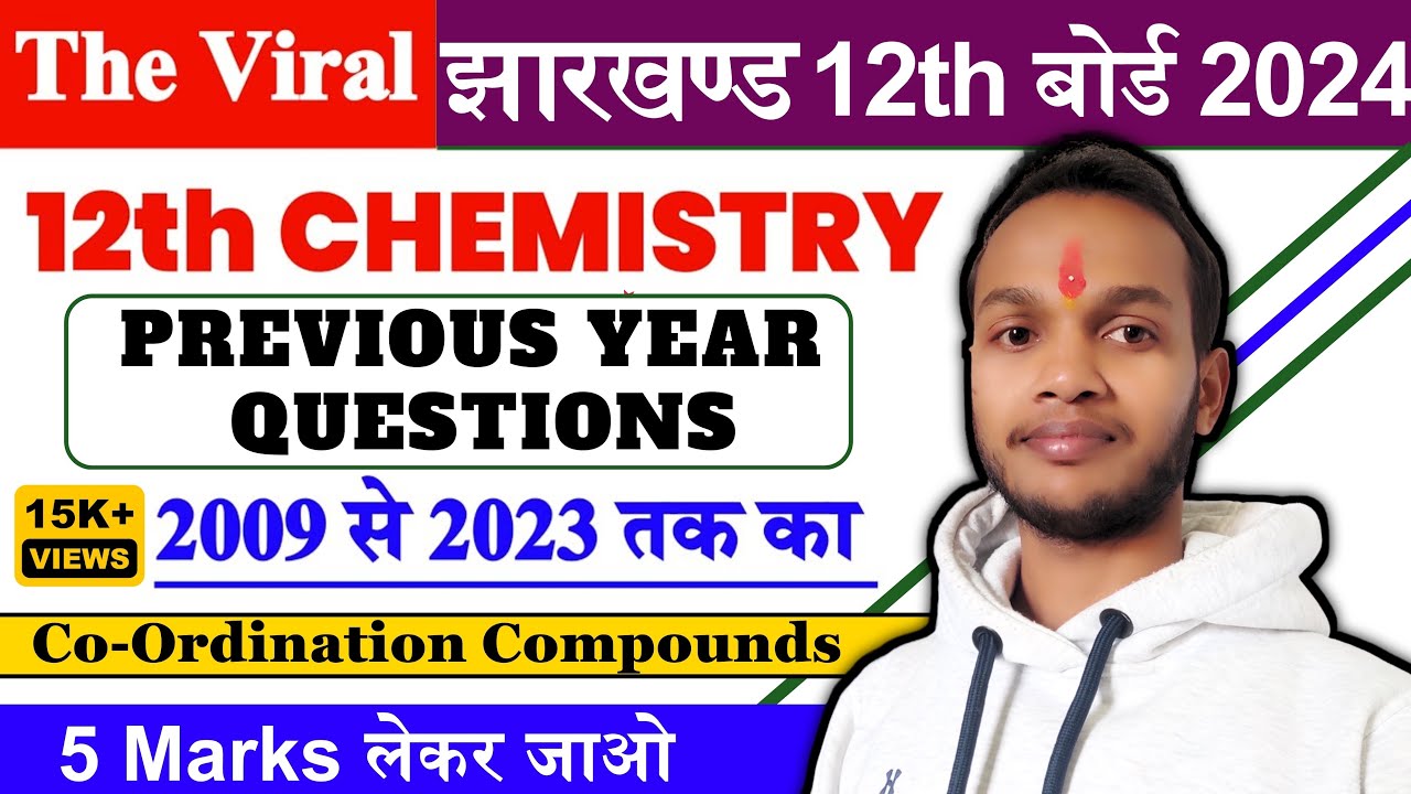 Previous year questions from 2009 to 2023 coordination compounds //Jac board 12th chemistry pyq