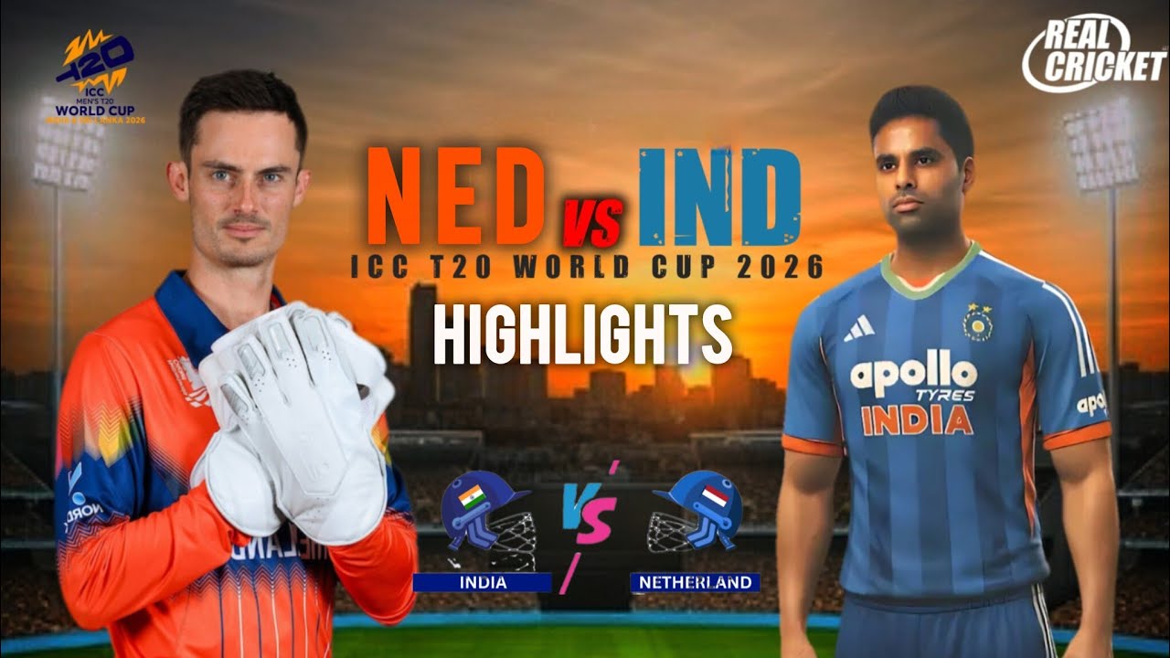 NED vs IND | ICC T20 WC 2026 | HIGHLIGHTS🏏| Last over Thriller💀 #realcricket 