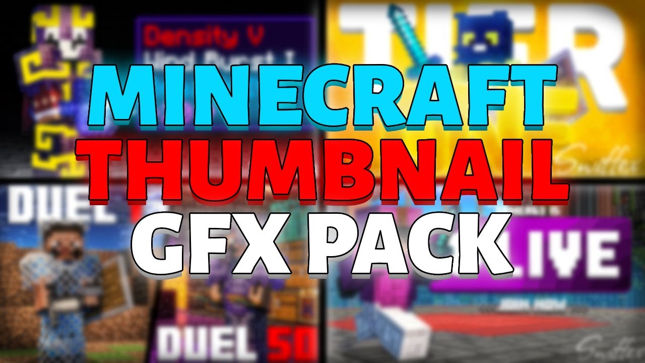 The BEST Minecraft Thumbnail GFX Pack (1k+ Assets)