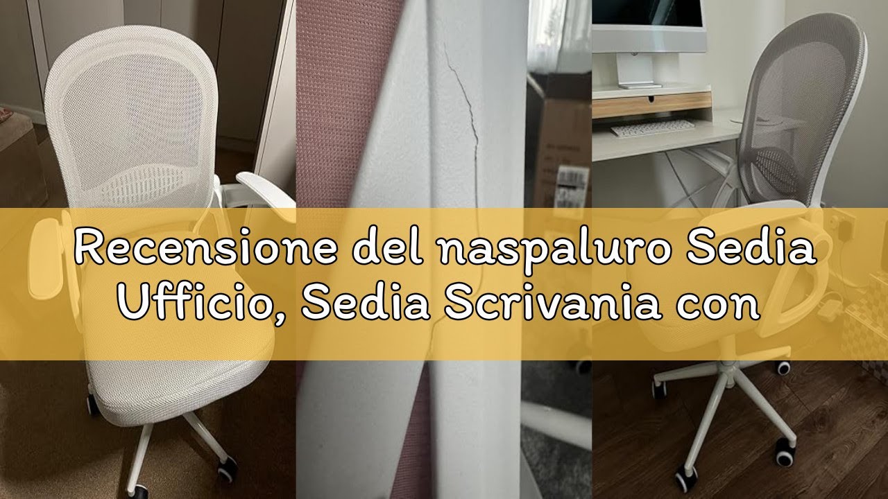 Recensione del naspaluro Sedia Ufficio, Sedia Scrivania con Supporto Lombare, Poltrona Ufficio in Re