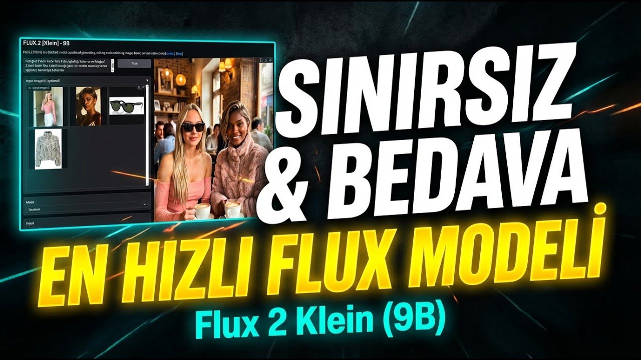 ÜCRETSİZ & SINIRSIZ Flux 2 Klein (9B) | LOW VRAM | Hugging Face