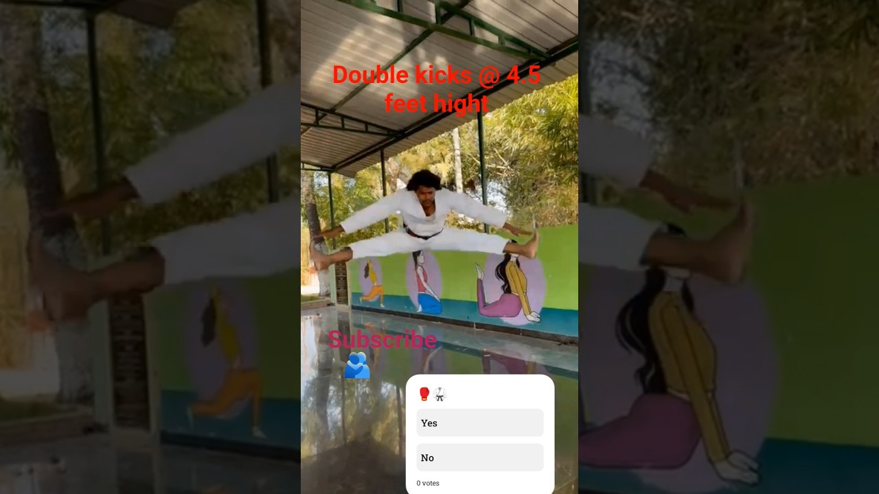 Air Double kick at 4.5 feet hight 