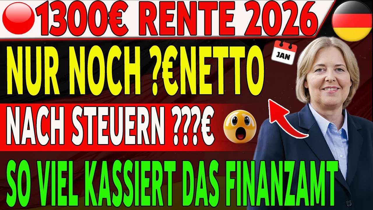 Rente 2026: Reichen 1300 Euro? Netto-Betrag nach Steuern im &Uuml;berblick