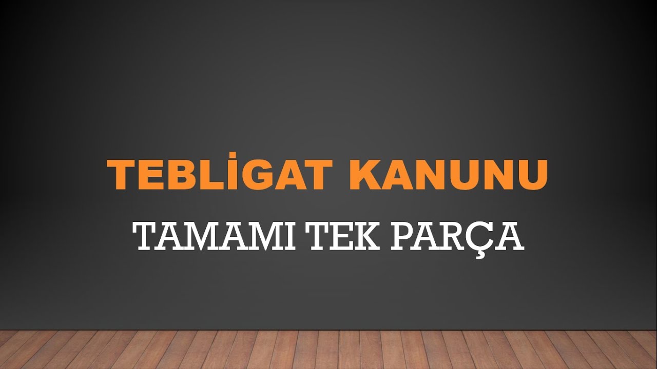 Tebligat Kanunu - İcra Müdürlüğü, Hakimlik sınavı özel (2023)
