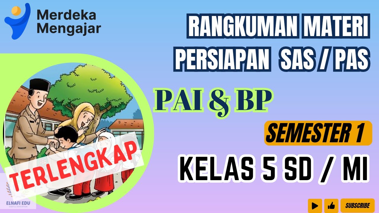 TERLENGKAP | Rangkuman materi PAI kelas 5 Semester 1 | Persiapan SAS/ PAS
