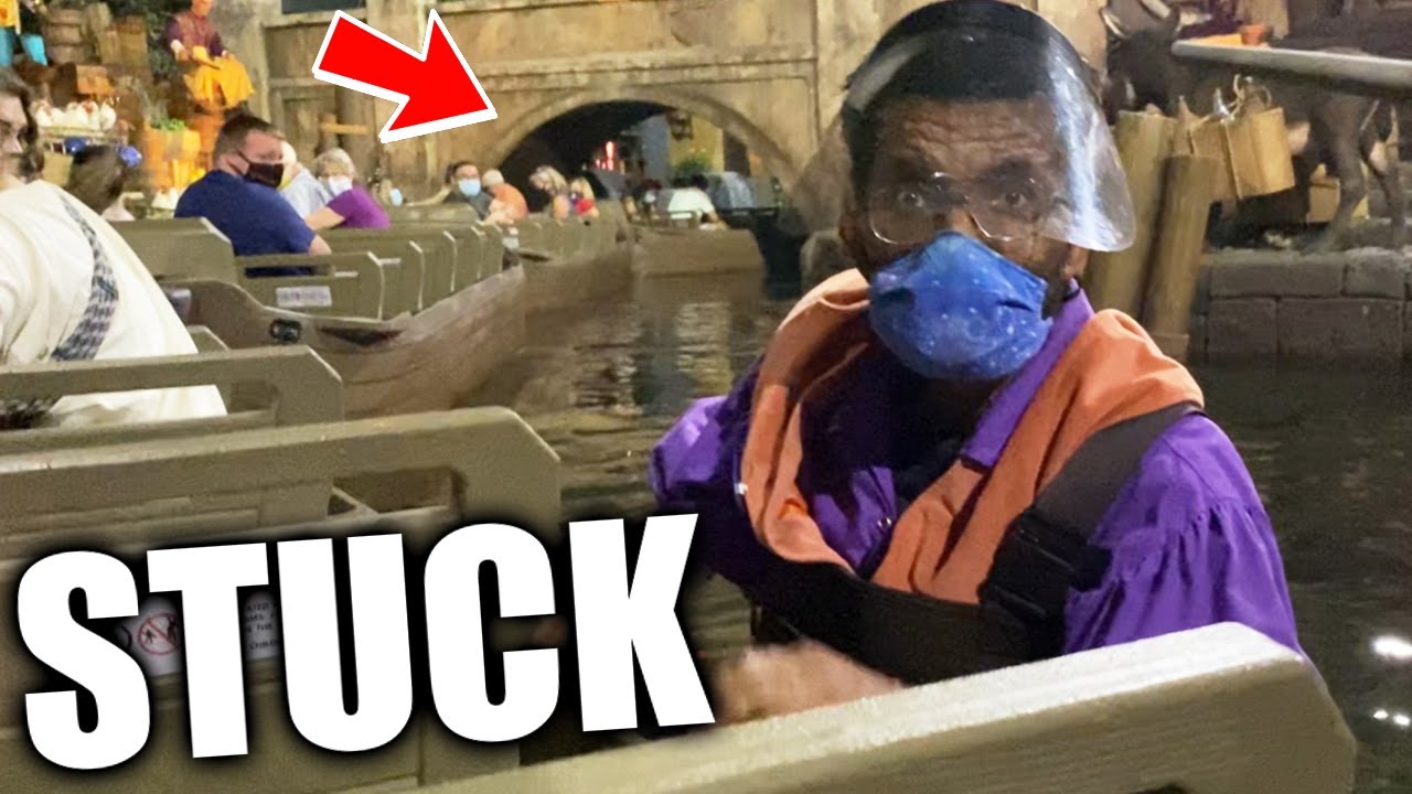 STUCK FOR 1 HOUR ON PIRATES OF THE CARIBBEAN RIDE AT WALT DISNEY WORLD MAGIC KINGDOM