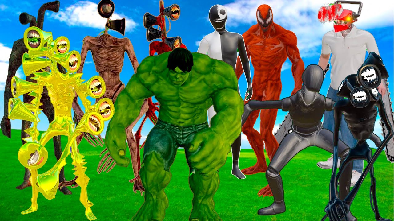 Team Siren Head evel up boss monster battle animation video EPOISODE2