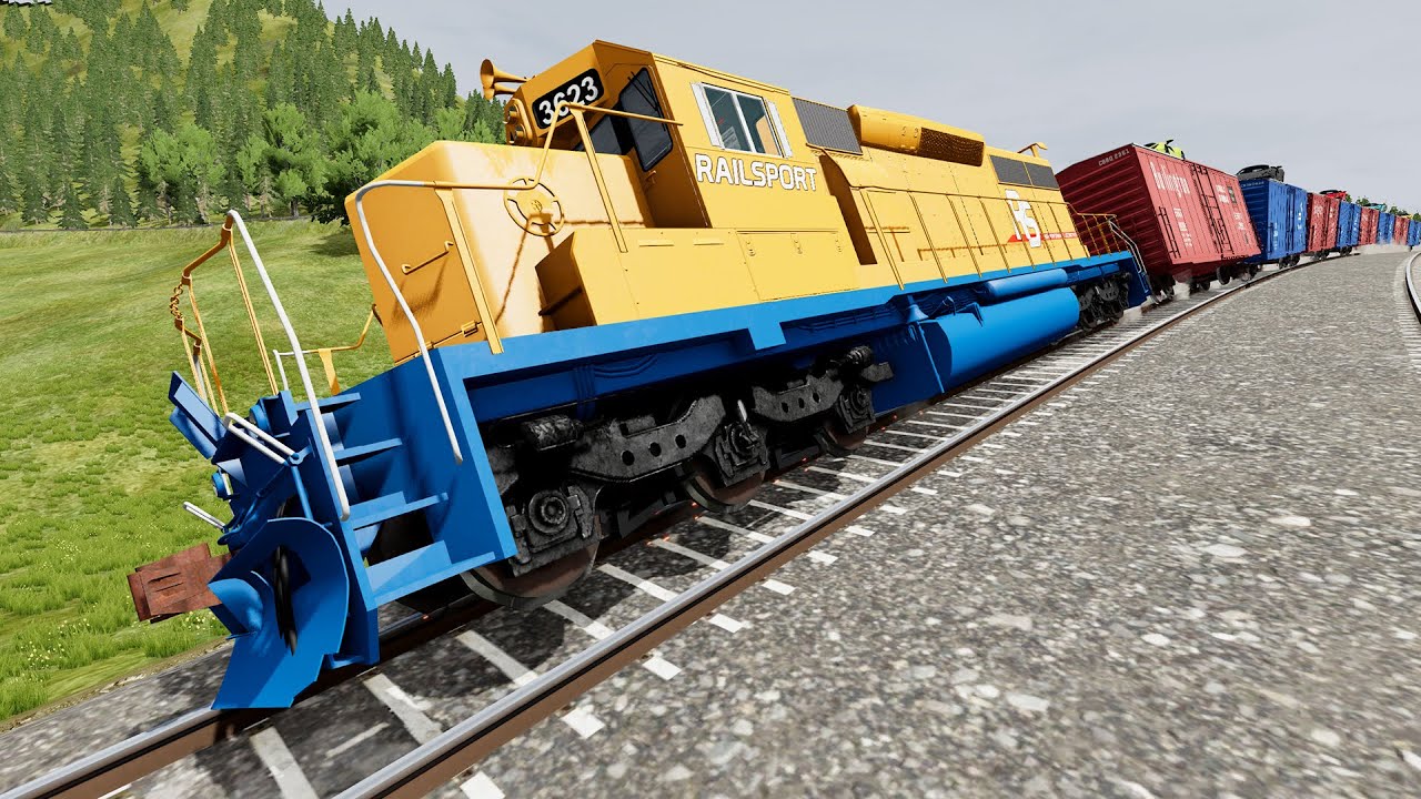 Realistic Train Crashes #15 - Beamng.Drive