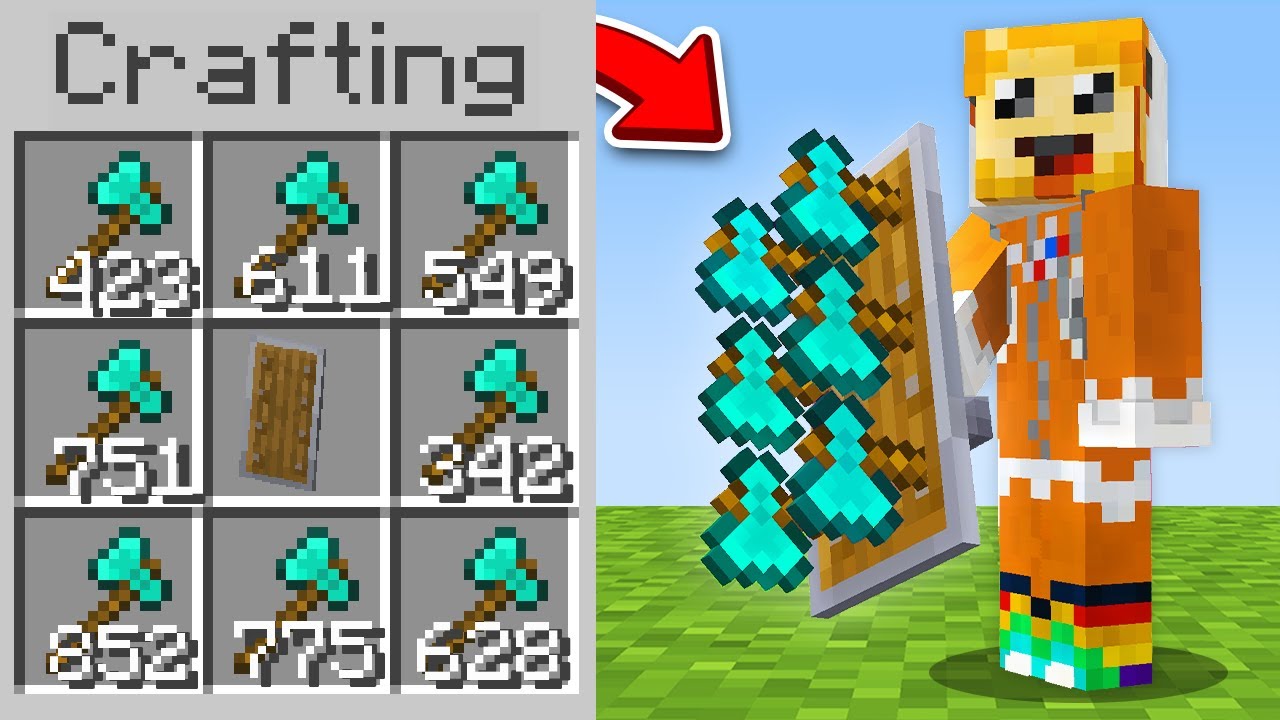 Minecraft but there are CUSTOM SHIELDS