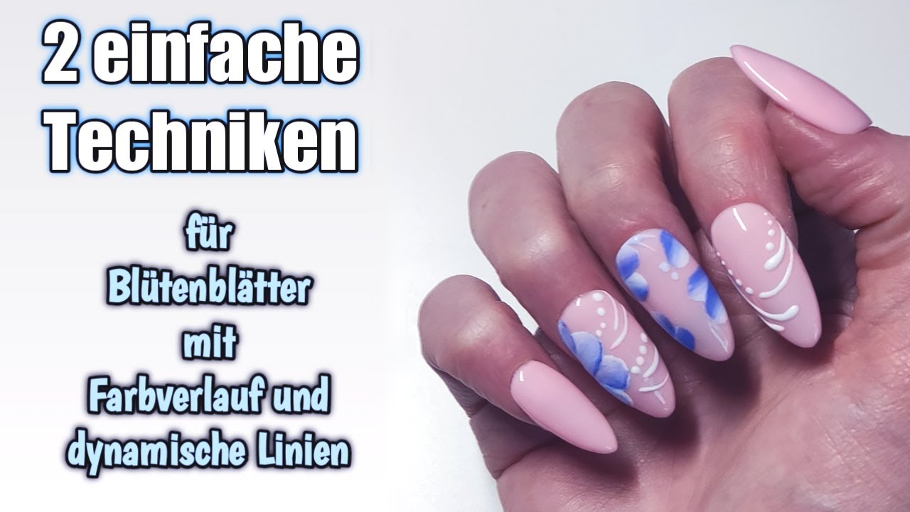 2 einfache Techniken für Blütenblätter mit Farbverlauf und dynamischen Linien