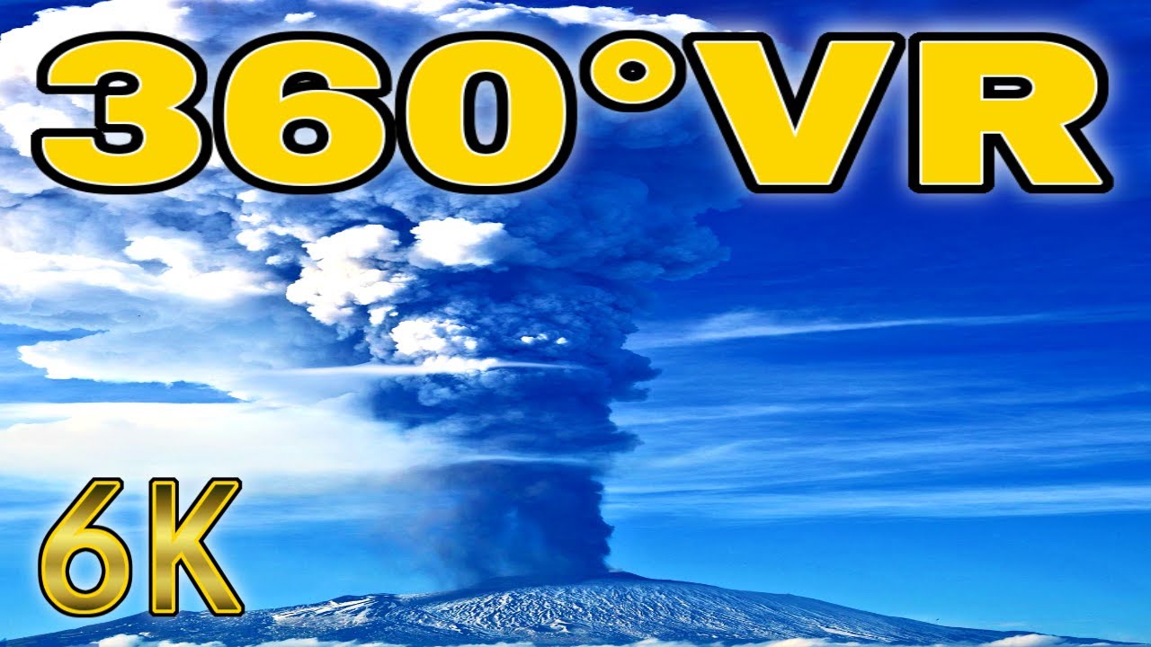 360&deg; VR Horror Active Volcano Etna Mount  Catania Sicily Travel Italy Trip 6K 3D Virtual Reality 4K
