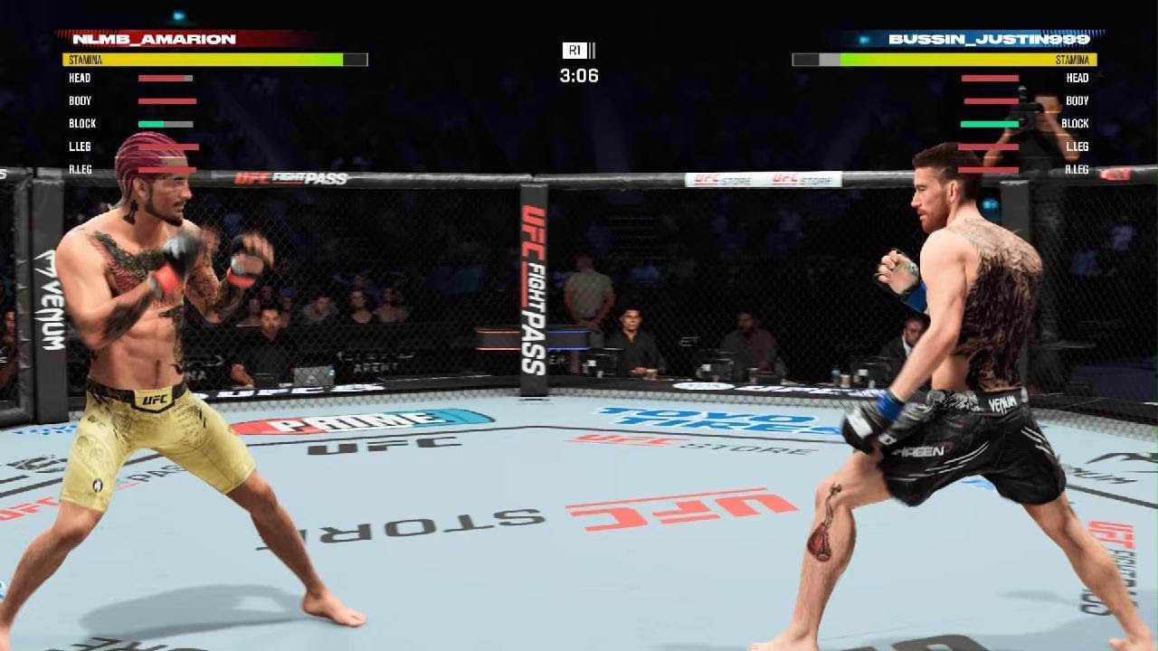 EA SPORTS UFC 5 Sean O'Malley vs Corey SanHagen, kickboxing styles clash