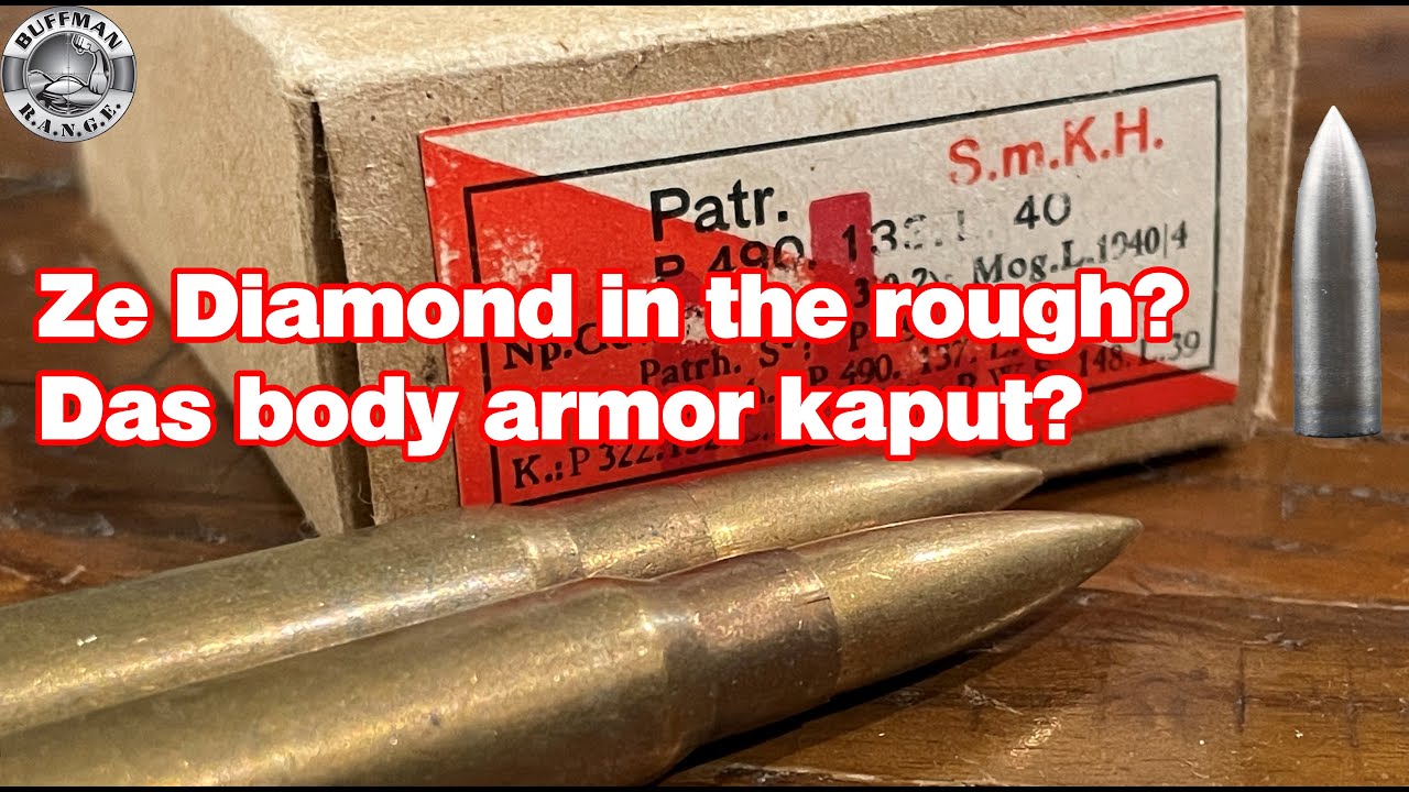 World War II German 8mm SMKH Ammo vs. Modern Body Armor!