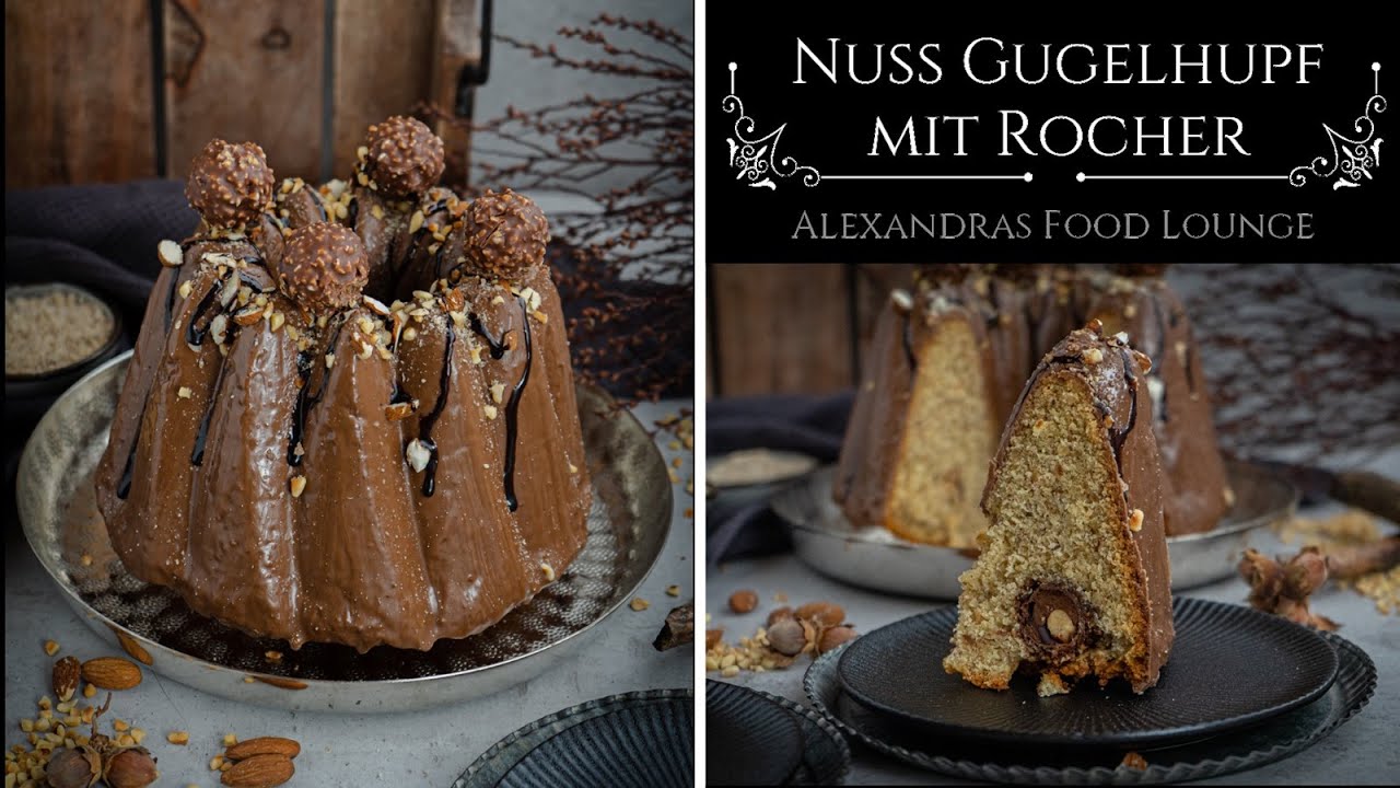 Nuss Gugelhupf mit Rocher/ So einfach und mega lecker.