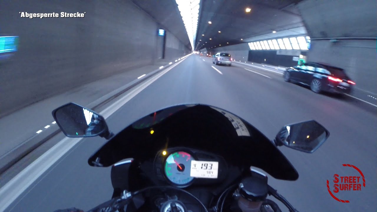 Kawasaki ZX6R Tunnel Soundcheck [No wind noise] GoPro Chinmountcheck