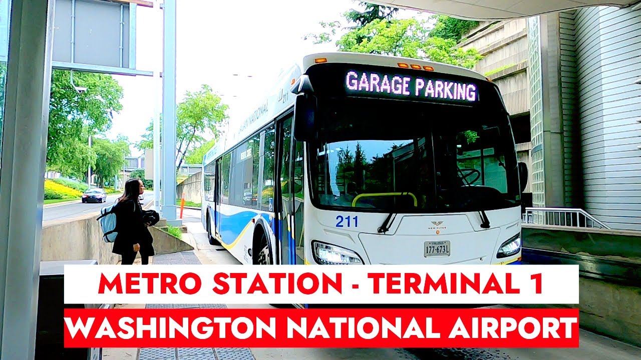 DCA🚍✈️Shuttle Bus to Terminal 1 from Metro Station at Ronald Reagan Washington National Airport 🇺🇸