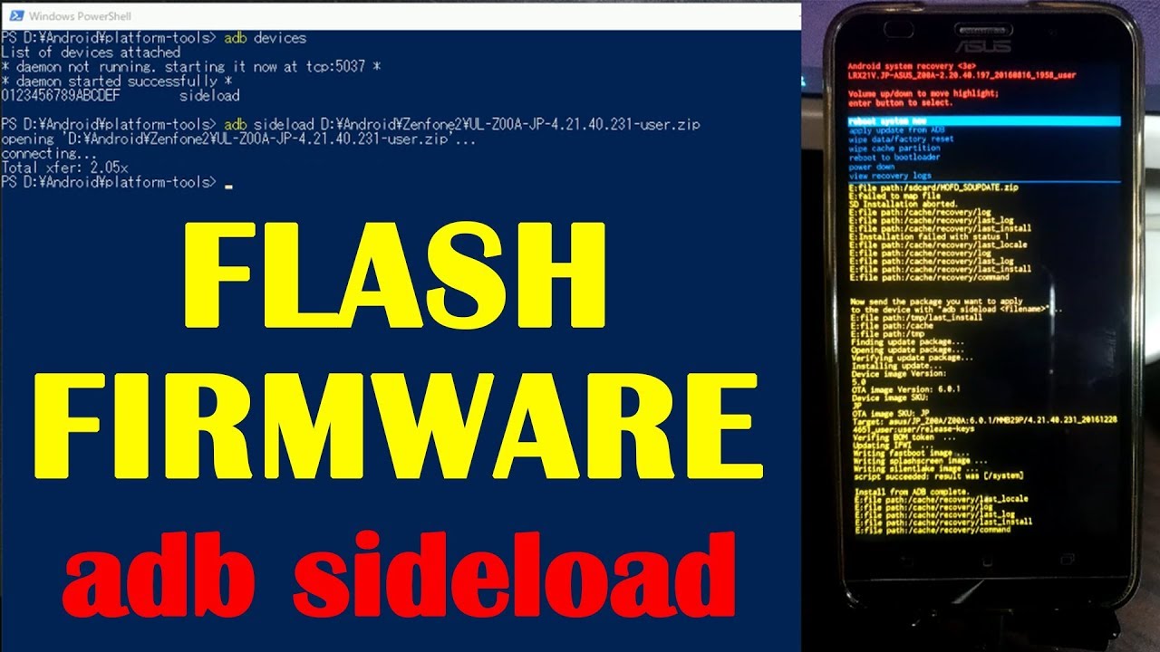 FLASH FIRMWARE [ adb sideload ]