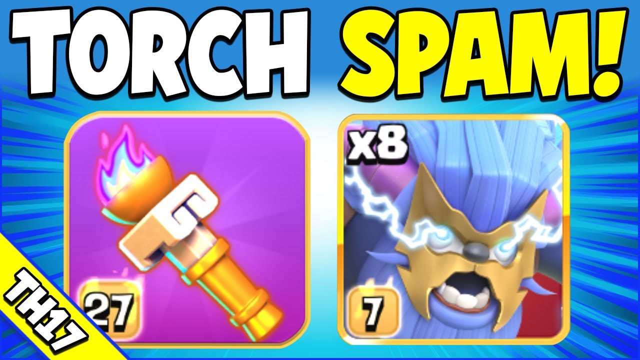 Heroic Torch + Super Yetis = UNSTOPPABLE!!! Easy TH17 Attack Strategy (Clash of Clans)