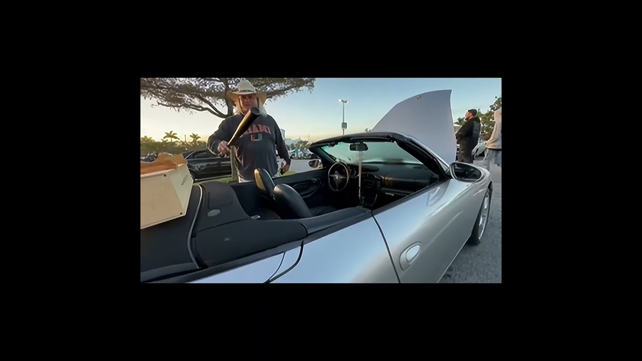 Porsche Owner w/Baseball bat!💀😁(4 mins.)#automobile #jdm #porsche #importcars #cars 