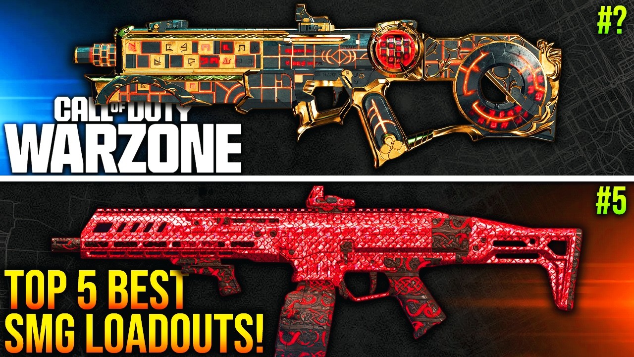 WARZONE: New TOP 5 BEST SMG META LOADOUTS After Update! (WARZONE Best Weapons)