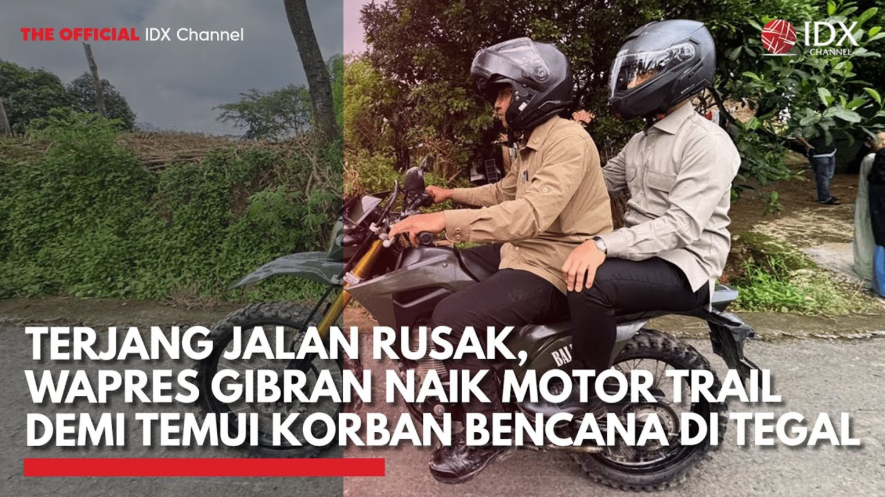 Wapres Gibran Tinjau Lokasi Bencana di Tegal, Terobos Jalan Rusak dengan Motor Trail | IDXC UPDATE