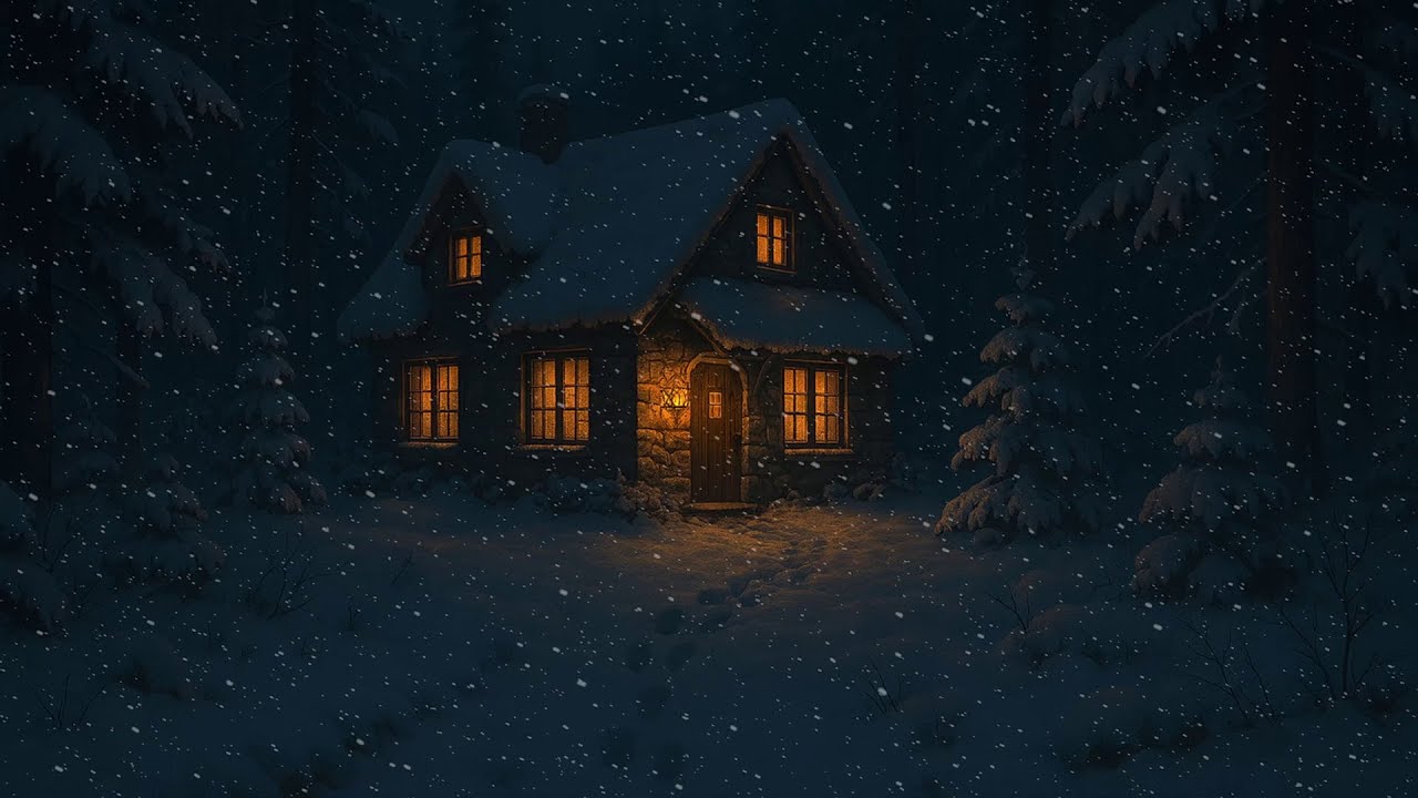 4K Blizzard in a Cozy Mountain Cottage: 10 Hours of Snow & Wind Sounds for Sleep ❄️ ASMR Sleeep Aid