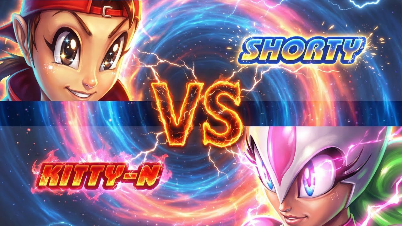 【4K】Bust a Groove(Move)SHORTY VS KITIY-N　バストアムーブ　ショーティVSキティーN