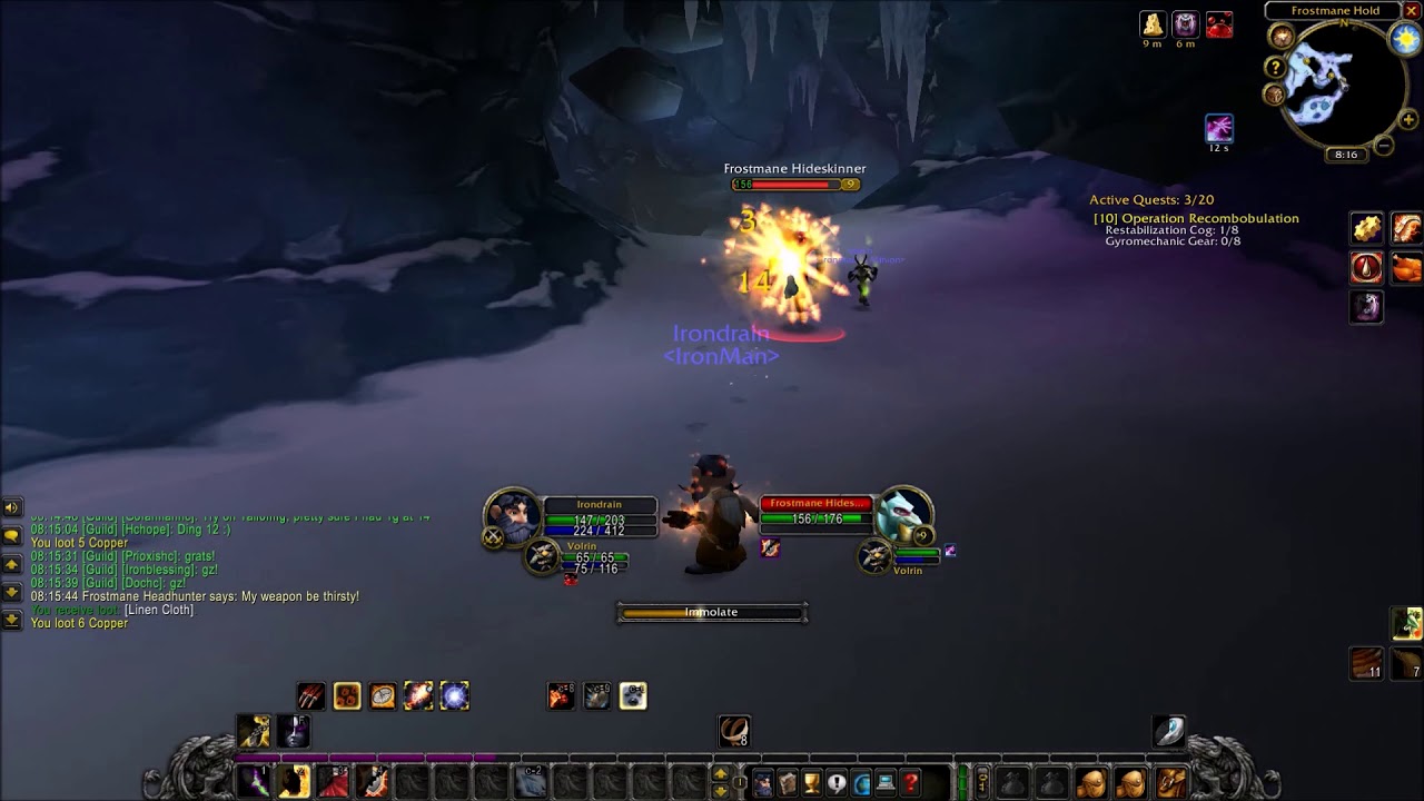 WoW Classic Hardcore Challenge - Irondrain | Close Call in Frostmane Hold Cave