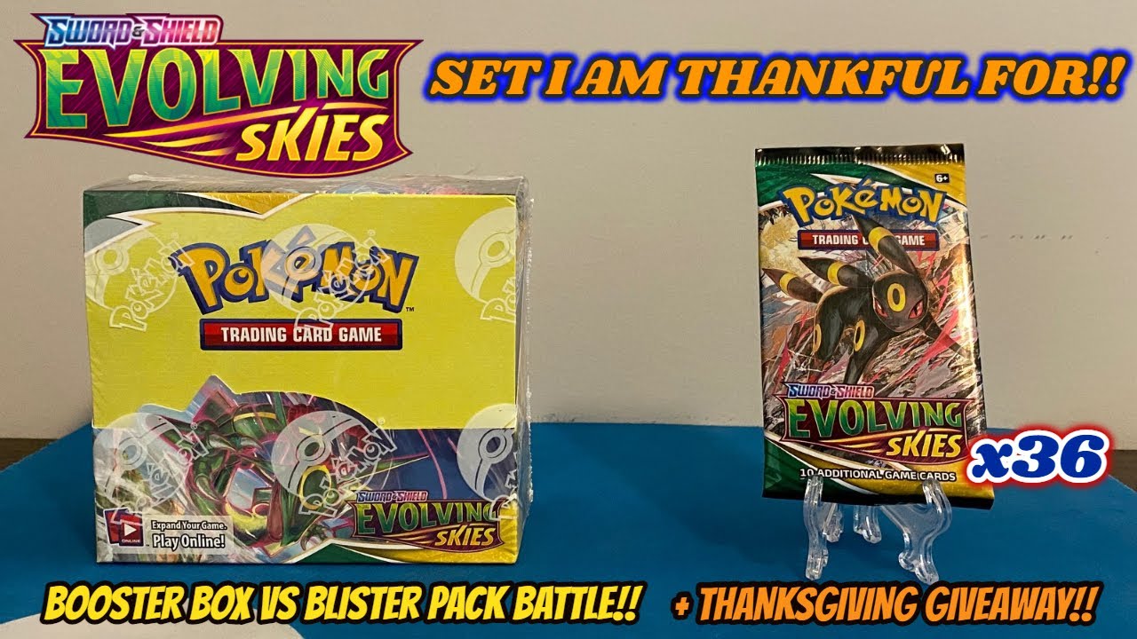 ALT ART!! EVOLVING SKIES Booster Box vs 36x BLISTER PACKS Pokemon Card Opening + GIVEAWAY!!!