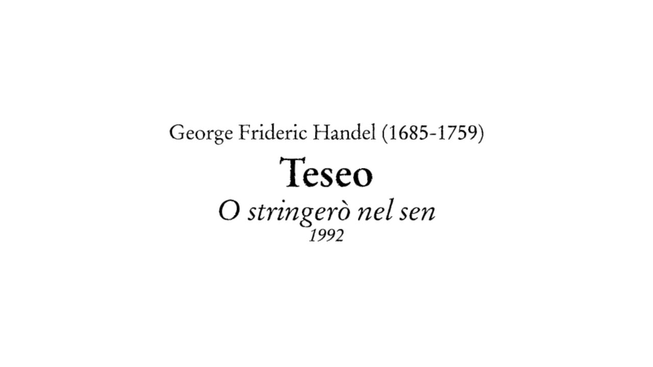 Della Jones - Handel: Teseo - 
