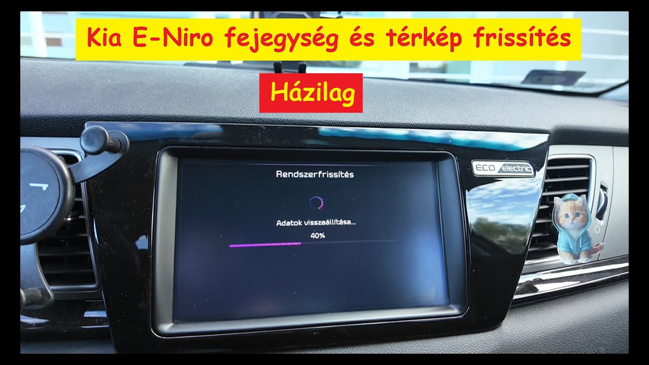 Kia E-Niro fejegység és navigációs térkép frissítés.