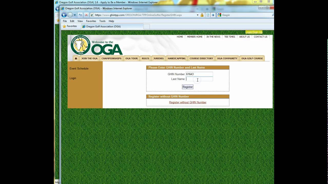 How to create a Player Account with Oregon Junior Golf