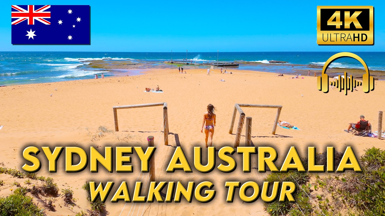 WALKING TOUR SYDNEY AUSTRALIA | Beautiful Narrabeen to Mona Vale Coastal Walk | 4KUHD | Binaural 🎧