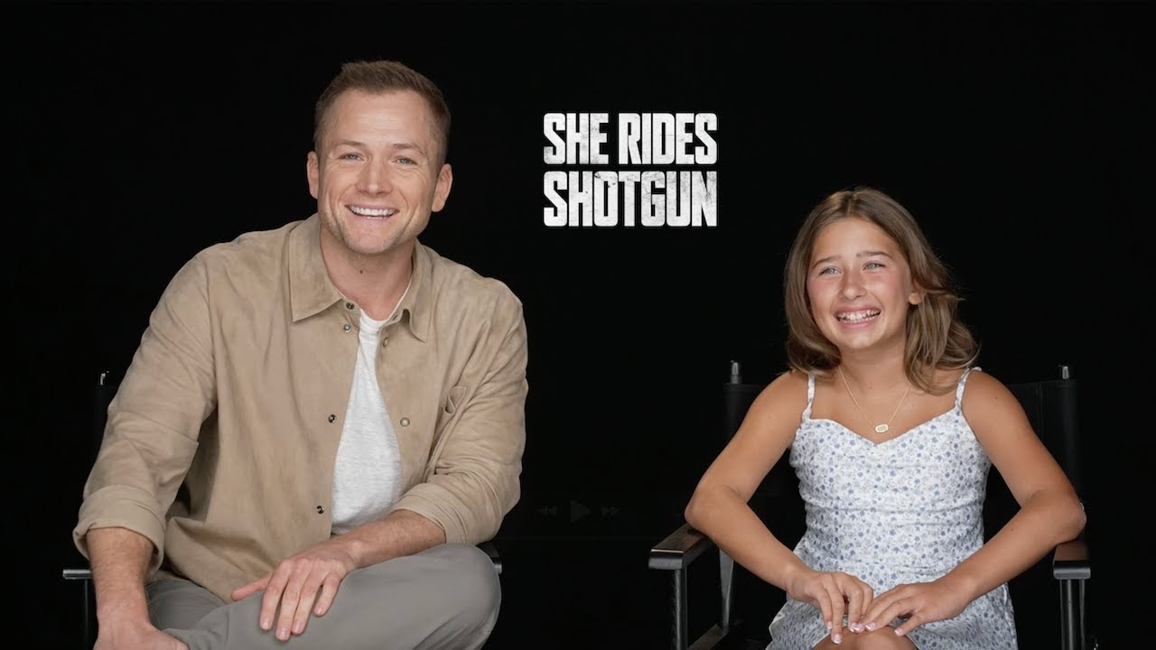 She Rides Shotgun interview: Taron Egerton & Ana Sophia Heger on haircuts, fight scenes, and more