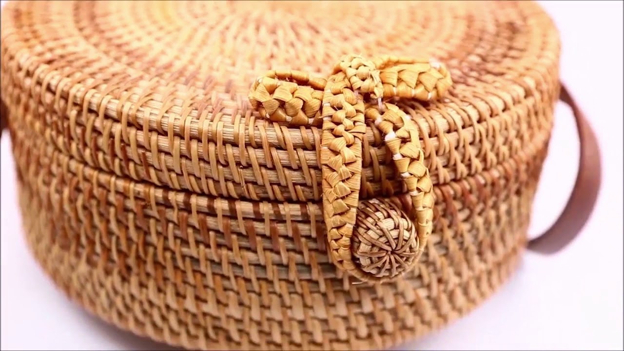 WICKERBAG - Sac en rotin rond style Bali