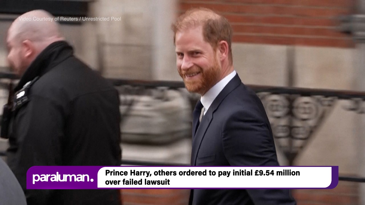Prince Harry, others ordered to pay initial &pound;9.54 million over failed lawsuit | Paraluman News