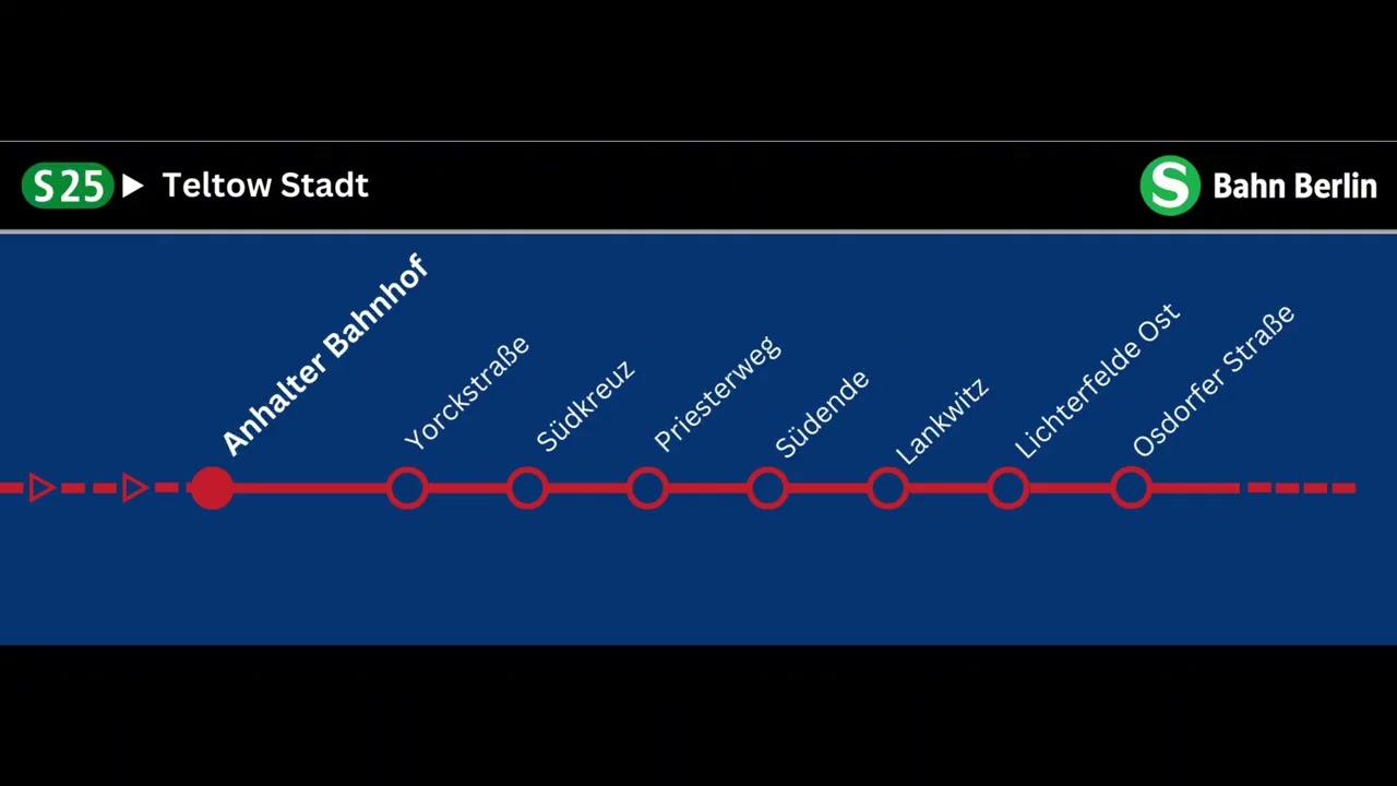 [S Bahn Berlin] Ansagen S25 Nordbahnhof - Teltow Stadt